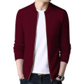 Spring Men's Sweater Cardigan Solid Long Sleeve Knitted Coat Full Zipper Casual Wool Sweater Tide Slim Male Autumn Clothing