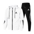 2020 men's two-piece striped sportswear, men's Hoodie, outdoor sports pants sports suit, spring and autumn brand fashion sports