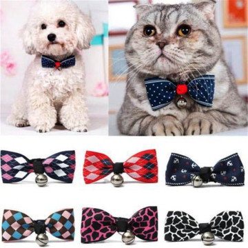 1Pcs Adjustable Kawaii Dog Cat Pet Bow Tie With Bells Cute Puppy Kitten Necktie Collar Accessories Drop Shipping