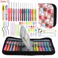 35 Styles New Set Crochet Hook Set With Yarn Knitting Needles Sewing Tools Set Knit Gauge Stitch Holder Hook For Knitting