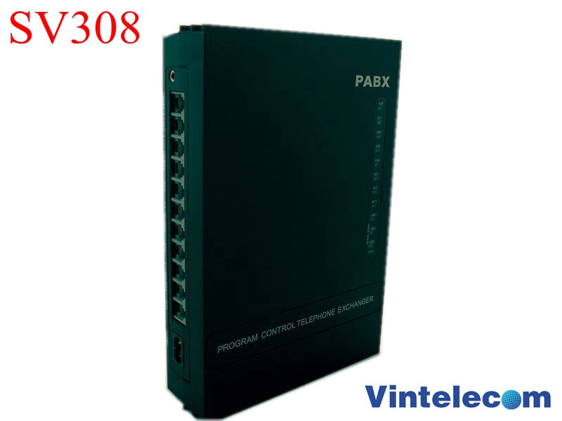 China PBX facotry VinTelecom SV308 3CO+8Ext PBX / Telephone Exchanger / Mini PABX / SOHO PBX / Small PABX-Promotion