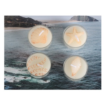 4Pcs Marine Life Candle Set DIY Paraffin Wax Silicone Candle Molds Home Wedding Birthday Party Decoration Starfish Shell Candle