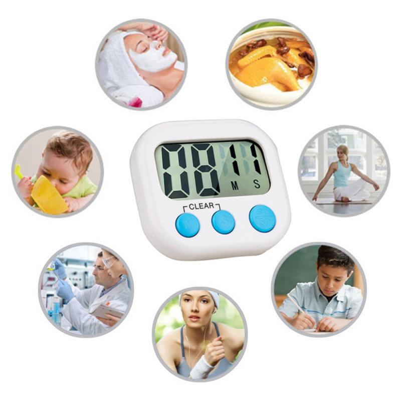Kitchen Timer Cute Loud Alarm Count Up Magnetic Backing LCD Digital Display Countdown Cooking Baking Clock Kitchen Tools Gadgets