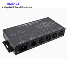DMX124 DMX512 amplifier Splitter DMX signal repeater 4CH 4 output ports DMX signal distributor; AC100V-240V input;Free shipping