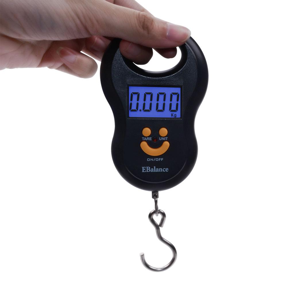 Yineryi Pocket LCD Hanging Hook Fish Scale high Precision balanca digital weighing scale for food 45kg 10g crane scale Backlight