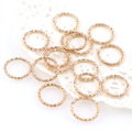 3 color Korean Style Round Jump Rings fashion Twisted Copper Open Rings For Diy Fashion Jewelry Accessories