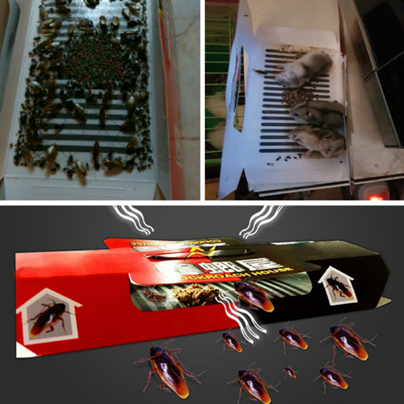 Cockroach Catcher Device Killing Cockroach House Bait Sticky Board Traps Non Toxic Super Sticky Trap Sticker Household Products