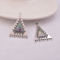 12pcs Zinc Alloy Antique Silver Jewelry Connector Triangle Pendant Jewelry Connector Accessories