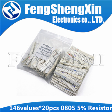 146valuesX20pcs=2920pcs 0805 5%SMD Resistor Samples kit ,0R,1R~1M