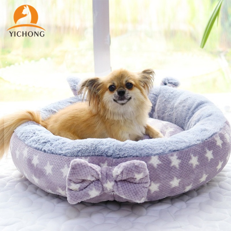 YICHONG Pet Products Super Soft Dog Bed Plush Cat Mat Dog Beds House Outdoor Round Cushion Pet Sleeping Accessories YC195