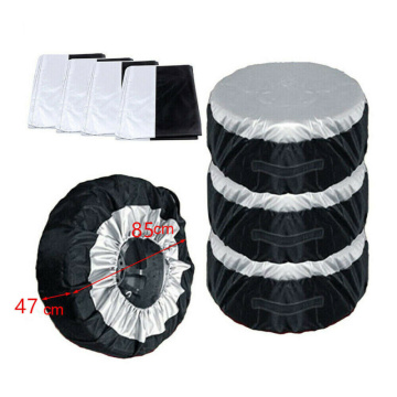 4PCS Tire Wheel Bag Waterproof Sun 4 Season Protection Tire Cover Tote Protector With Handle Elastic Rope For Auto Cars Wheel