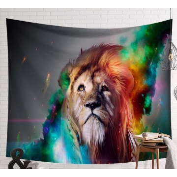 CAMMITEVER Wild Animals Lion Giraffe Elephant Tapestry Wall Hanging Decor Animal Printed Carpet Home Decor Hang Home Art