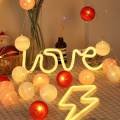 Night Light Battery USB Powered Love Red Lips Cupid Love Heart Neon Lights for Children's Room Party Holiday Gift Bedroom Decor