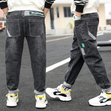 IENENS 4-13 Years Boys Jeans Clothes Kids Cowboy Long Pants Children Denim Trousers Clothes Spring Baby Boy Casual Stretch Jeans