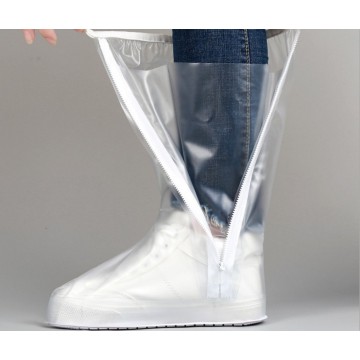 Rain Boots Women High Tube Waterproof Layer Reinforced Ring Thickened Bottom Rainy Weather Waterproof Men Shoe Covers Reusable