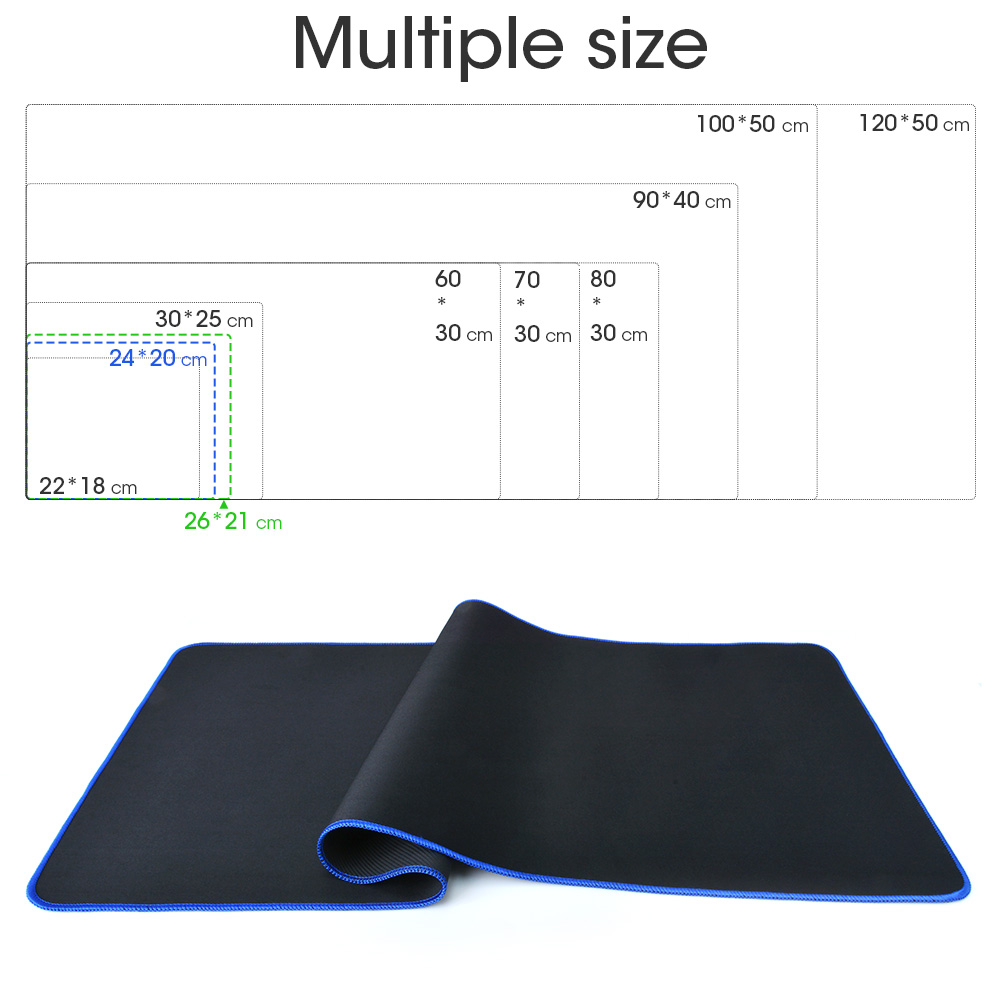 Large Gaming Mouse Pad Computer Mousepad Waterproof Multi-size Anti-slip Natural Rubber Desk Mat with Locking Edge Play Mat