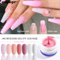 YAYOGE Builder Gel Gel Polish Finger Nail Extension Gel Pink Crystal Camouflage UV Gel Soak Off Jelly Gel Nail Art