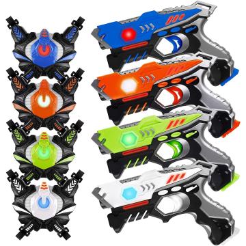HISTOYE Toy Guns Set of 4 Laser Tag for Kids 4 Player Mega Indoor Outdoor Best Gift Gun Toys for 4 5 6 7 8 9 10 11 12+Year Old