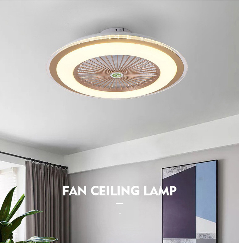 Remote Control Modern LED Fans Invisible Leaves Ultra-thin Ceiling Fan Lights Dimming Adjustable Wind for Bedroom Living Room