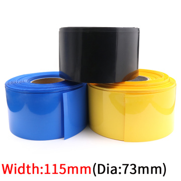 115mm Width 18650 Lithium Battery Film Wrap PVC Heat Shrink Tube Sheath Cover Insulated Cable Sleeve Pack Protection Multicolor