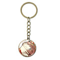 Vampire Knight Yuuki Anime Glass Dome Keychain Pendant Trendy Chain Cartoon Art Photo Keychain For Women Gift Jewelry