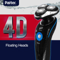 Paiter Electric Shaver Men Beard Anti Pinch Shaving Machine Razor USB Rechargeable Waterproof Three Floating Heads Shaving Hair