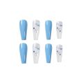 Fake nails overhead with glue coffin artificial nails tips with designs press on nail false nails set professional nail art tool