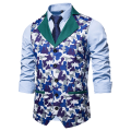 New Vintage Suit Vests For Men Slim Camouflage Print Gilet Wedding Waistcoats Colete Homem Sleeveless Formal Dress Vests 3XL