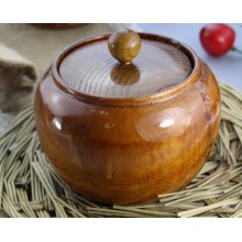 1PC Natural Wood Spice Jar with Lid Fashion Sugar Bowl Salt Spice Jar Kitchen Accessories ELC 023