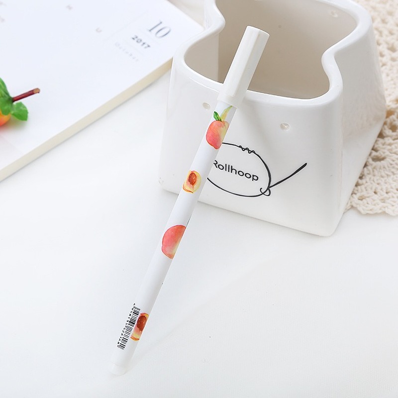 Peach Gel Pen Korean Stationery Kawaii Pens Office Accessories Cute Pens Novelty Writing Gel Pen Cute Stationary Supplies