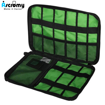 Ascromy Travel Electronics Storage Organizer Bag Case For Earphone Charger Cable Winder Flash Drive Hard Disk SD Card Power Bank