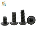 50Pcs M2 M2.5 M3 M4 PWM DIN967 Black Pan Padded Screws Referral Computer Case Chassis Fixed Motherboard Screws With Pad