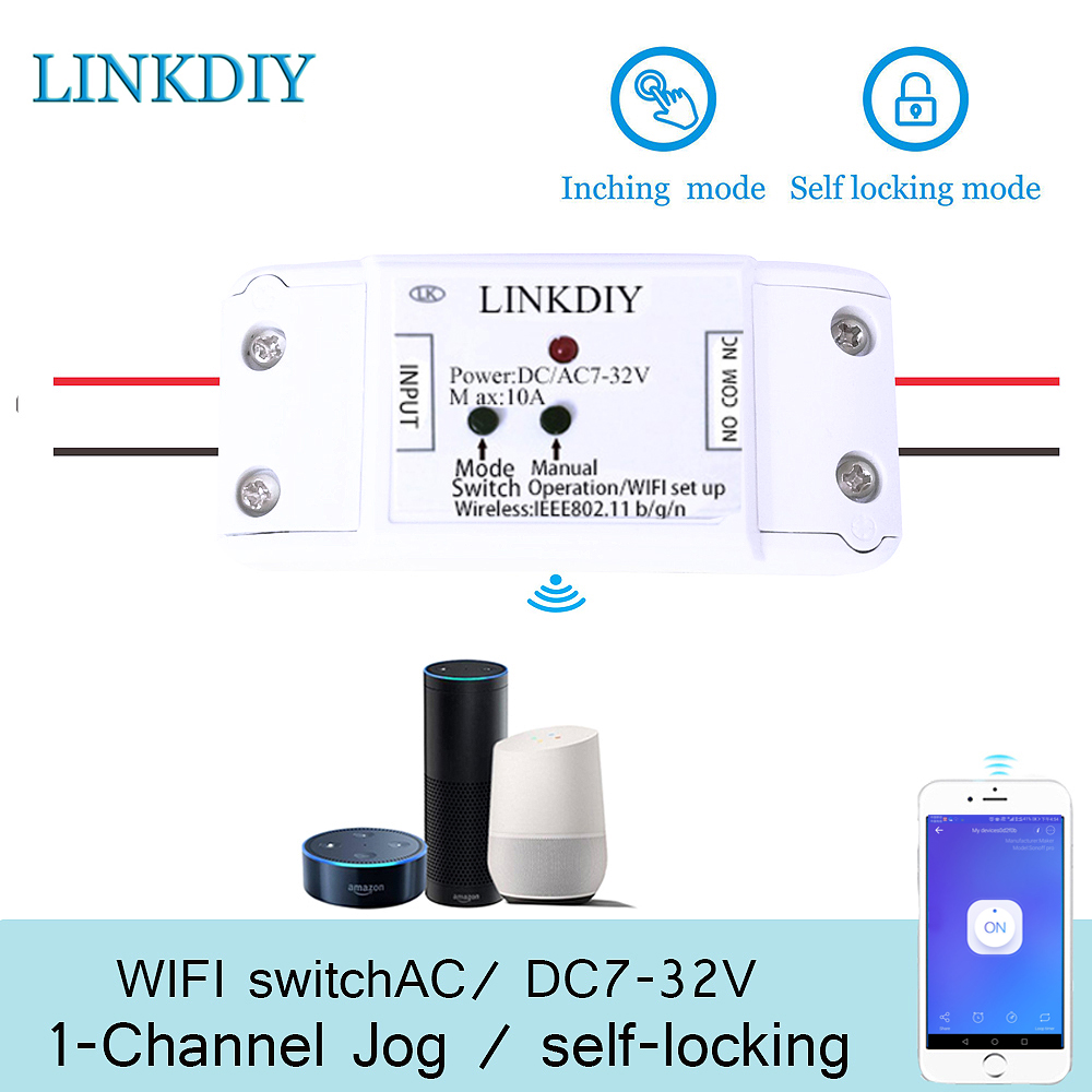 wifi switch wireless Relay module DC5V 12v 24v 32v Smart home Automation for access control systemr Inching/Self-Locking