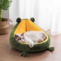 Pet Cat's House Indoor Frog Cat Bed Warm Small Dogs Beds Portable Kitten Mat Soft Cute Sleeping Loungers Window Bag Products