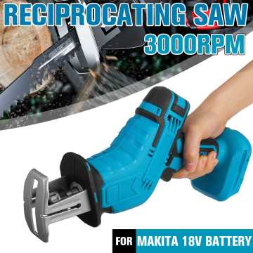 18V 3000rpm/min Electric Cordless Reciprocating Saw Variable Speed with Metal Wood Cutters Blades Cutting Saw for Makita Battery