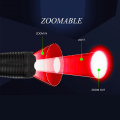 5000LMs Zoomable Hunting Flashlight White/Red/Green LED Weapon Pistol Light+Rifle Gun Rail Mount+18650+Pressure Switch+Charger