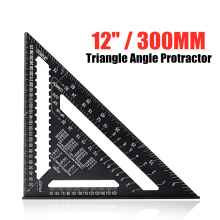 12" Woodworking Triangle Right Angle Ruler Protractor Framing Carpenter Aluminum Alloy Speed Square Protractor Measuring Tools