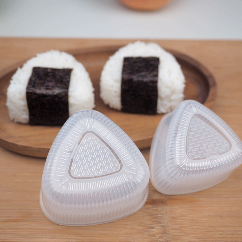 2 Pair Transparent Practical Kitchen Bento Decorating Sushi Onigiri Mold Food Press Triangular Form Rice Ball Maker Accessories