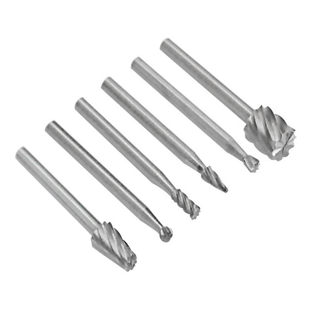 Rotary Tool 6pcs HSS Drill Bit Set Cutting Routing Grinding Bit Milling Cutter for Woodworking/Plastic 3mm 3mm 3mm 3mm 6mm 8mm