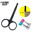 1pc Black Stainless Steel Makeup Scissors Nose Hair Small Scissor Rounded Eyebrow Eyelashes Epilator Hair Personal Care Tools