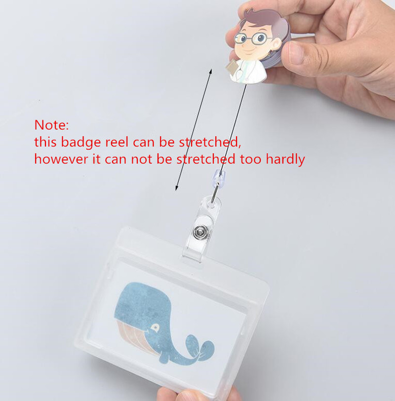 1pcs Cute Nurse Retractable Badge Reel Student Exhibition ID Name Card Badge Holder Accessories School Supplies