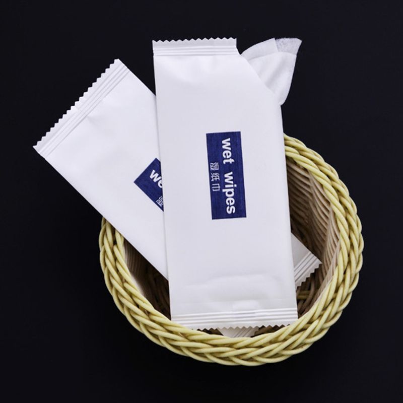 10Pcs Disposable Non-Woven Wet Wipes Tissue Individually Wrapped Portable Hand Feminine Hygiene Accessories
