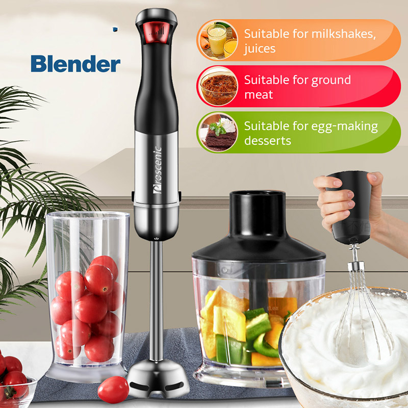 Electrical Blender Powerful Immersion Portable Blender 4 in 1 set for Kitchen Whisk Beaker Juicer Mixer Smoothie
