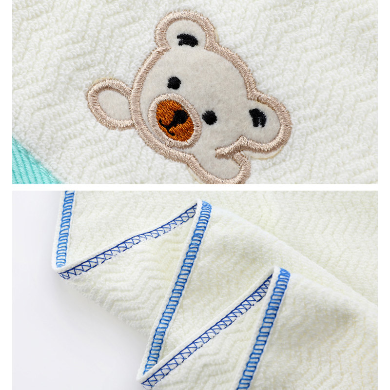 4Pcs Baby Towel Newborn Bamboo 100% Cotton Soft Cartoon Bear Kids Bath Towels Washcloth Handkerchief Wipe Cloth 25 * 50 cm