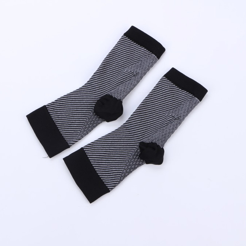 1 Pair Stripe Sport Ankle Support Brace Compression Anti Fatigue Breathable Ankle Sleeve Running Football Cycling Foot Protector