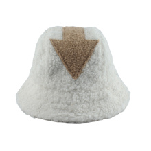 2020 New Fashion Hip Hop White Lamb Wool Gorros Fisherman Hat Arrow Symbol Faux Fur Bucket Hats Women Winter