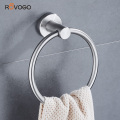 304 Stainless Steel Bathroom Towel Ring Hand Towel Holder Circle Rings Door Hanger Towels Rack Bathroom Hardware Set Wall Mount