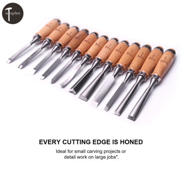 12Pcs lot Professional Wood Carving Chisel Set 8'' Sharp Woodworking DIY Hand Tools Knife Cutter Great for Beginners Multi-shape