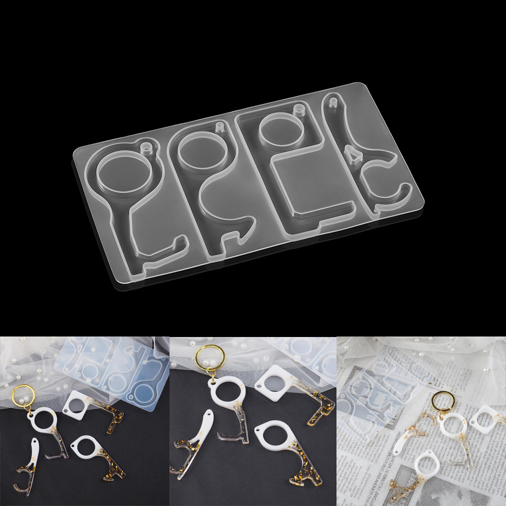 1set Transparent Key Shape Silicone Molds Crafts UV Epoxy Resin Mould For DIY Jewelry Making Pendant Supplies Accessories