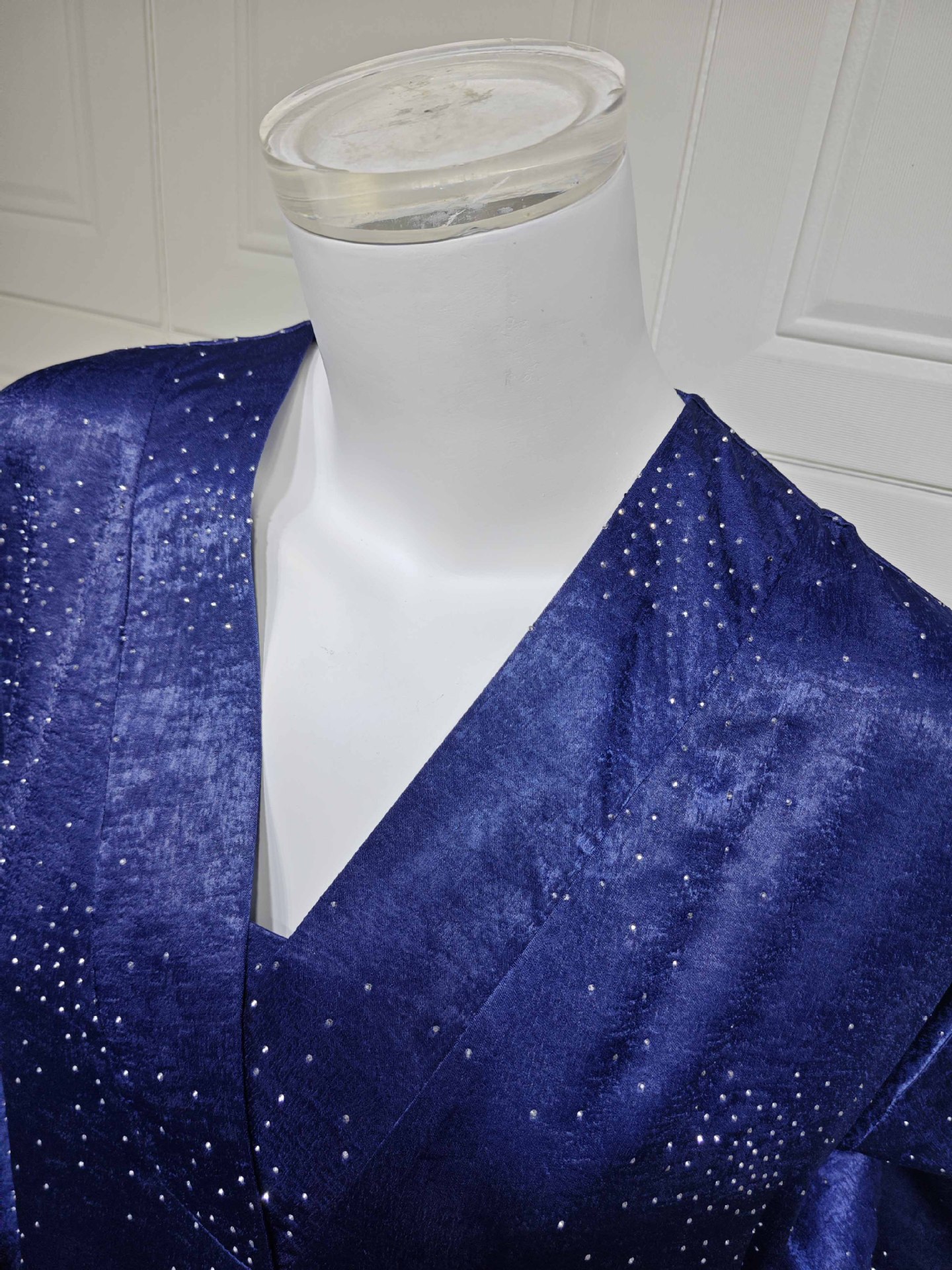 Hot-fix Rhinestone Abaya Shiny Kaftan Dress MQ180 (6)
